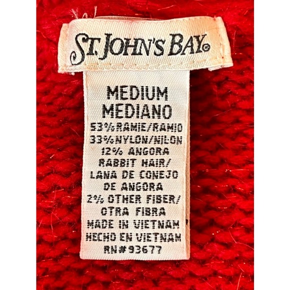 St johns Bay Chunky Red Cardigan Medium - Picture 11 of 13